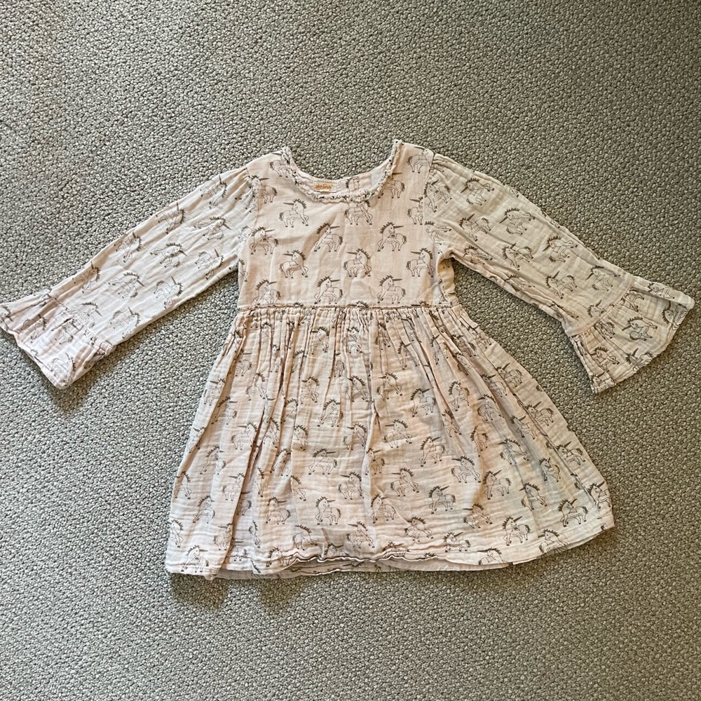 Almirah Unicorn Dress, size 6, soft pink color
